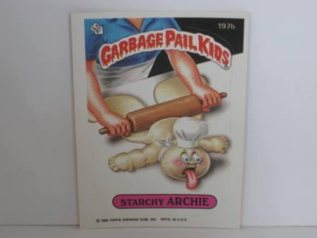 197b Starchy ARCHIE 1986 Topps Garbage Pail Kids Card